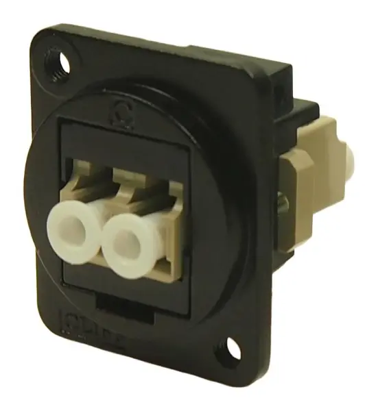 CLIFF Multi Mode LC Duplex Feedthrough Connector, Metal, Black