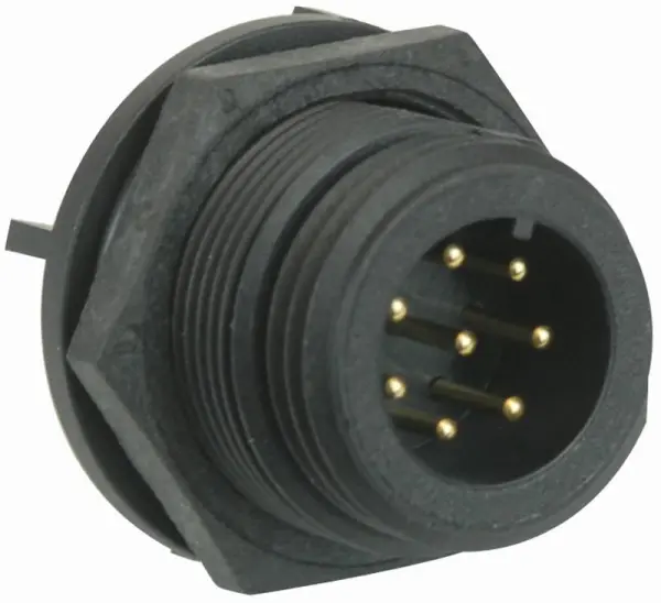 BULGIN IP68 8極PCBプラグ 防水防塵コネクタ