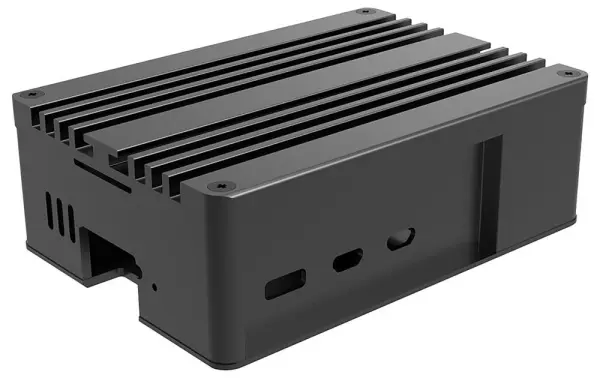 Pi-5 Pro Aluminium Case for Raspberry Pi 5, Black