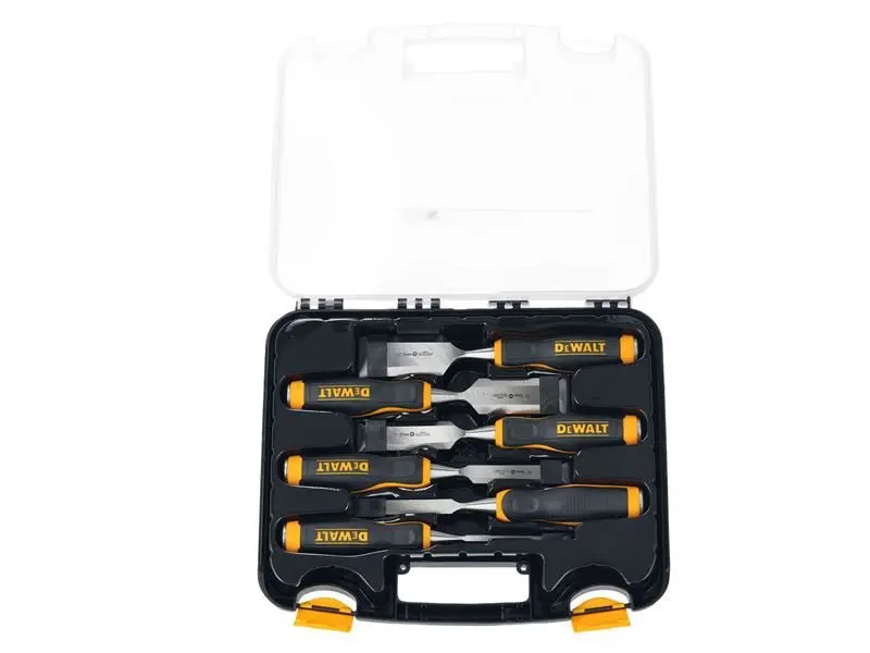 DeWalt Wood Chisel Set, 6-Piece Chrome Carbon Steel