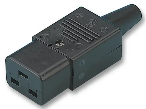 SCHURTER IEC C19 Zásuvka s možností připojení vodičů, 16A, 250V