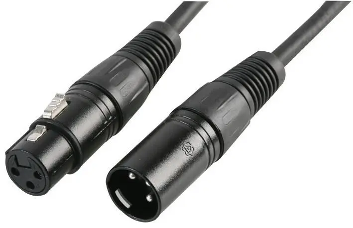 Pulse Cavo DMX Connettore XLR Maschio-Femmina 3 Pin, 5m Nero