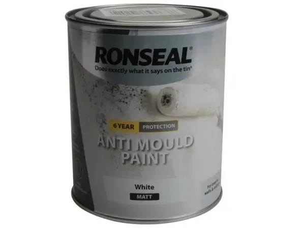 Ronseal - Peaint Frith-Chneasach 6 Bliana, Bán Matt, 750ml
