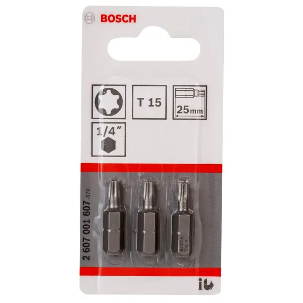 Bosch Extra Hard T15 螺絲批頭 25毫米 (3件裝)