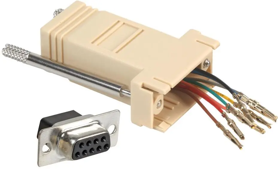 MULTICOMP DB9 母頭轉 RJ45 電話轉接器 (8針)