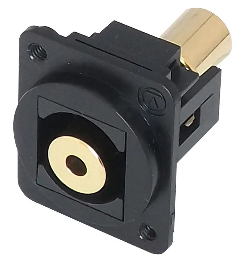 TUK 3.5mm D Plate Audio Keystone Coupler, Black