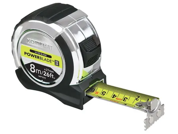 Komelon Fita Métrica PowerBlade™ II de Bolso, 8m/26ft, 27mm
