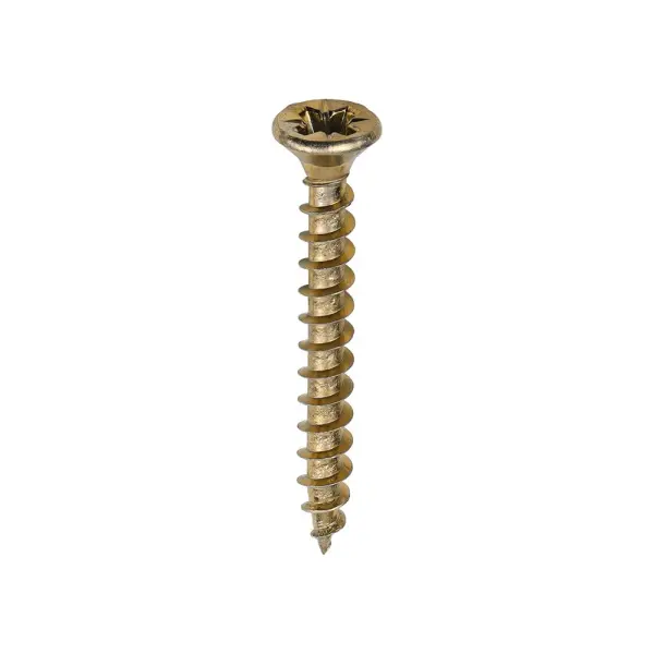 Timco Solo PZ Double Countersunk Chipboard Screws, 3.5x30mm, Zinc & Yellow, 200