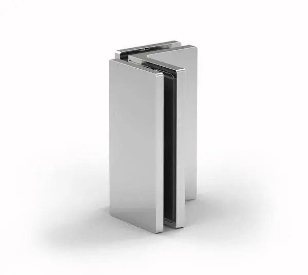 Bohle Łącznik narożny 90° Madrid do szkła - Chromowany błyszczący