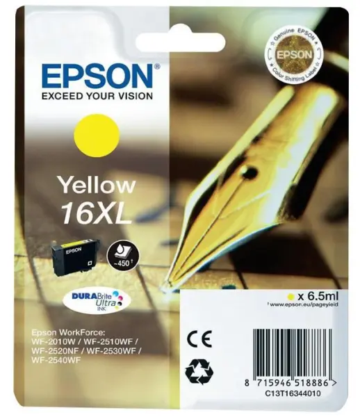 EPSON 16XL High Yield Original Ink Cartridge - Yellow