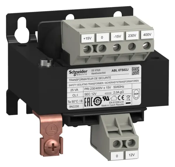 Schneider Electric 25VA 12V Panel Mount Transformer