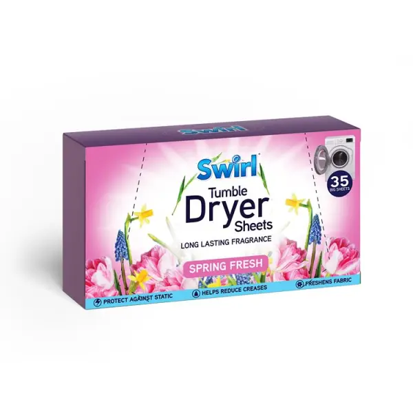 Swirl Tumble Dryer Sheets Spring Fresh 35 Pack