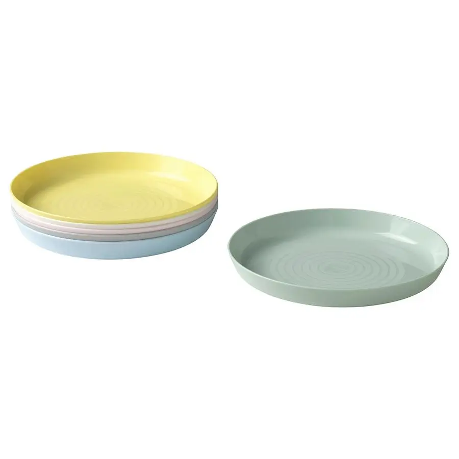 IKEA KALAS Plate, Mixed Colours, 6-Pack