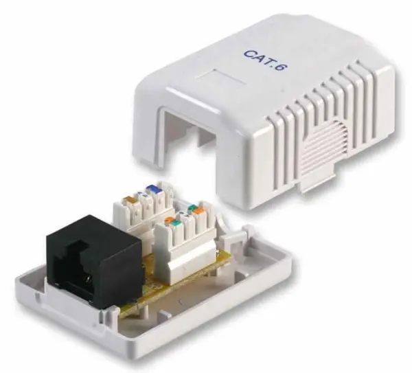 PRO SIGNAL Tomada RJ45 Cat6 para Montagem em Superfície