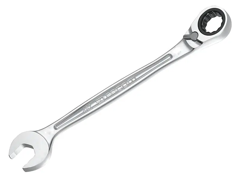 Facom 467B.22 Anti-Slip Ratcheting Spanner, 22mm