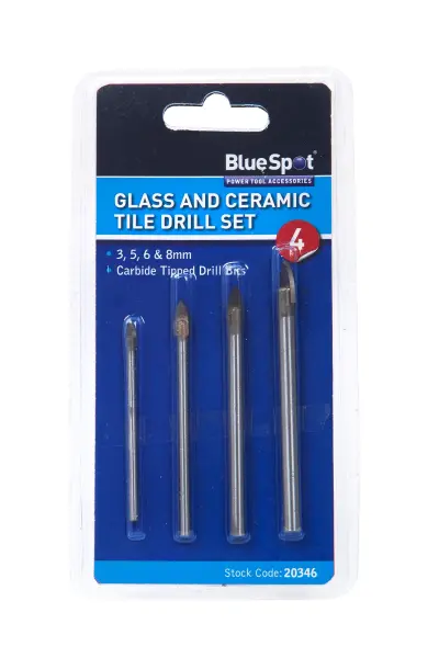 Blue Spot Tools - 4件套瓷磚玻璃鑽頭組 (3 - 8毫米)