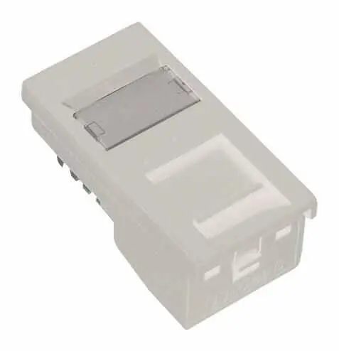 TUK - Cat6 RJ45 UTP 插座面板 (帶防塵蓋) - 白色