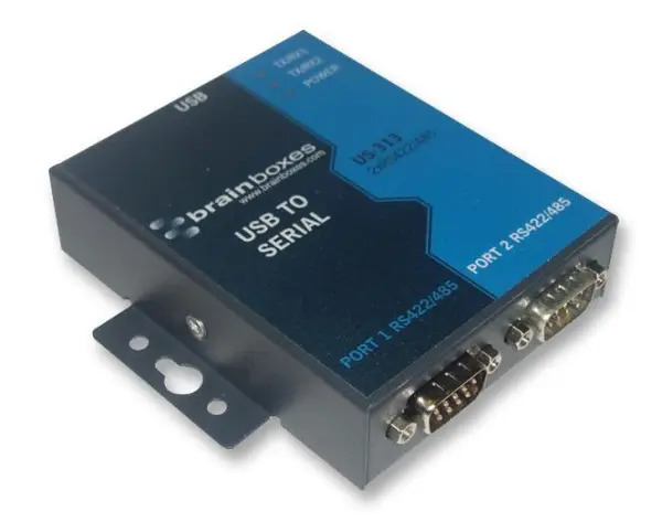 Brainboxes 2-Port RS422/485 USB to Serial Adaptor