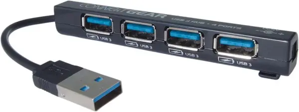 CONNEKT GEAR Hub USB 3.0 a 4 Porte, Nero