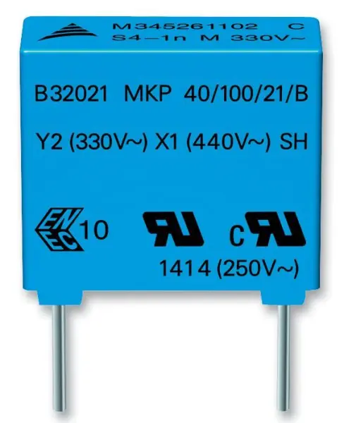 TDK Safety Capacitor, Metallised PP, Radial Box 2-Pin, 0.068µF, Y2
