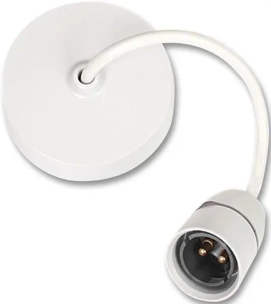 CLICK Bílý stropní držák lampy s délkou 9 palců