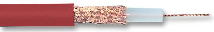 VAN DAMME 75 Ohm Plasma Grade Video Coaxial Cable, Red, 100m