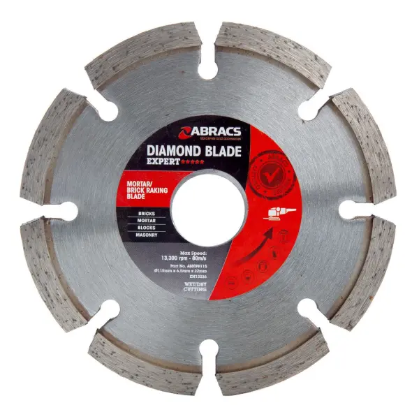 Abracs ABDBTPH115 Diamond Blade, 115mm x 6.5mm x 22mm