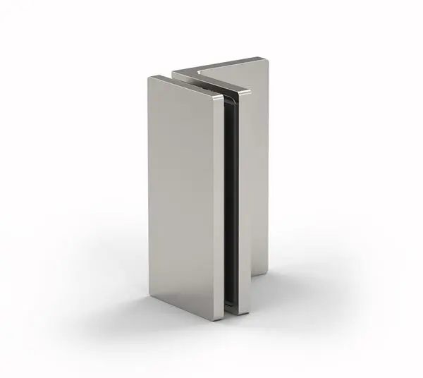 Bohle Łącznik narożny 90° Madrid do ścian szklanych, stal szczotkowana mat