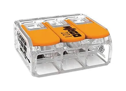 WAGO - 3-Polige Klemme mit Hebelverriegelung, 6mm, 450V, 41A