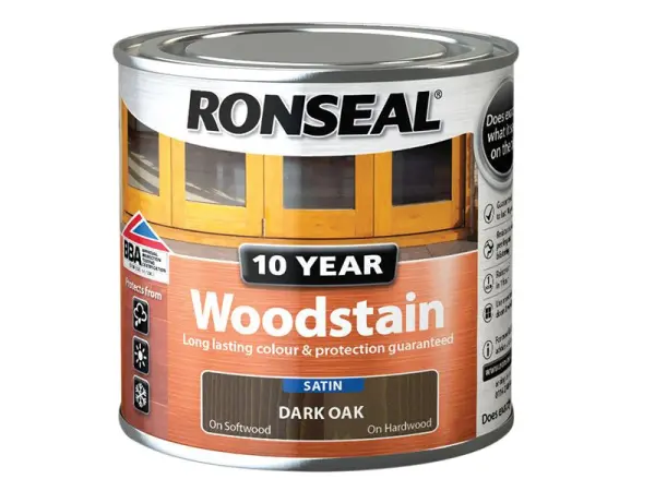Ronseal צבע עץ עמיד לעשור, עץ אלון כהה, 250 מ״ל