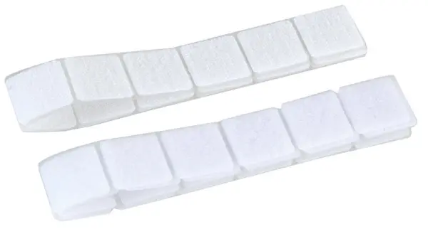Self-Adhesive Hook & Loop Tape Squares, 25mm Width, White, 24 Sets