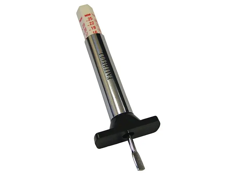 Faithfull Manual Tread Depth Gauge, 1-24mm, Steel & Plastic