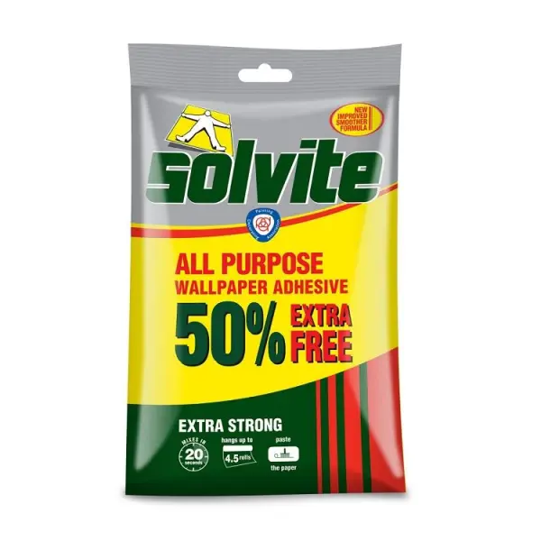 Solvite Thrift All Purpose Wallpaper Adhesive + 50% Extra Free