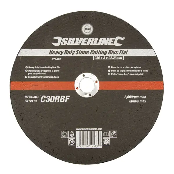 Silverline - Cakera Pemotong Batu Berkelajuan Tinggi - 230 x 3 x 22.23mm