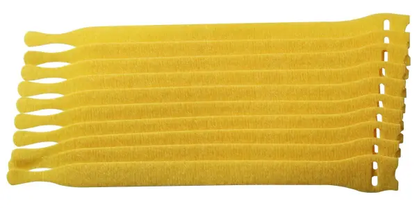 HELLERMANNTYTON Hook & Loop Reusable Cable Ties - Yellow 200mm