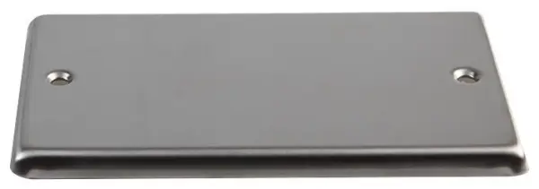 Volex 2 Gang Brushed Stainless Steel Blanking Plate