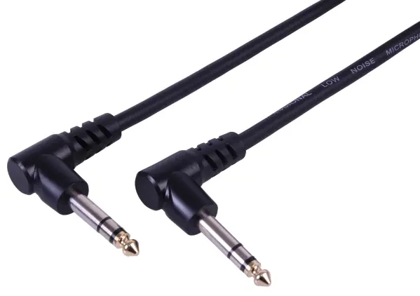 PULSE 6.35mm (1/4”) 90° Stereo Male Jack Lead - 1m