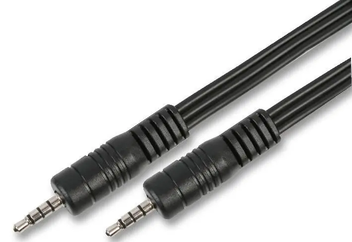 PRO SIGNAL 4 Pole Jack Plug Lead, 3.5mm, 1.8m, Black