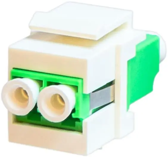 TUK LC APC Duplexní Single-mode Keystone Modul, Bílý