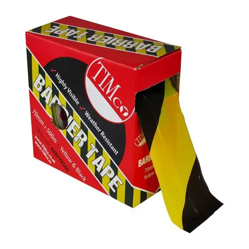Timco - Pita Sekatan Kuning & Hitam (Saiz 500m x 70mm - 1 Unit)