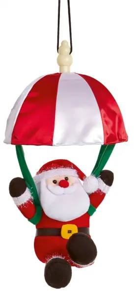 Premier 40cm Battery-Operated Musical Santa on Parachute