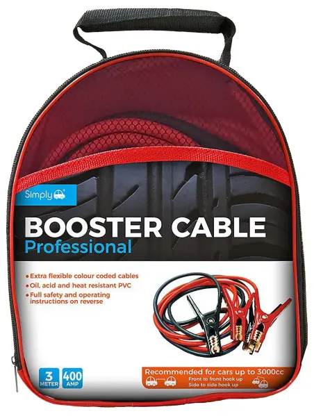 SIMPLY 400A Jump Leads 3m for Cars up to 3000CC