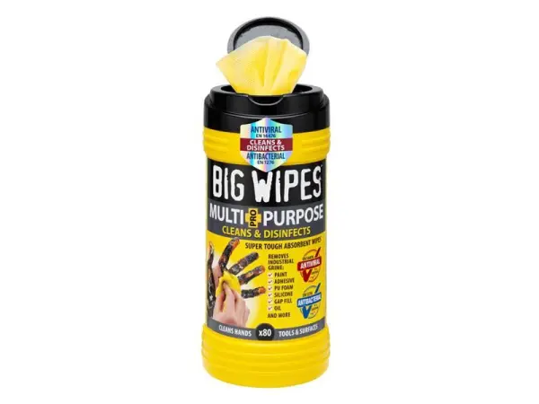 Big Wipes Pro+ Toallitas Antivirales de Limpieza, Bote de 80