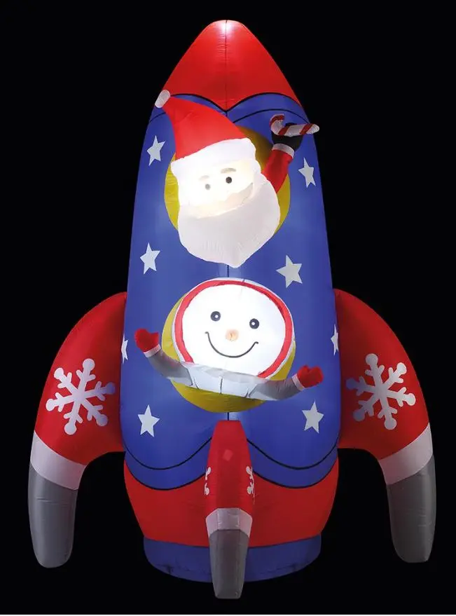 Premier 3m Inflatable Santa Rocket Ship