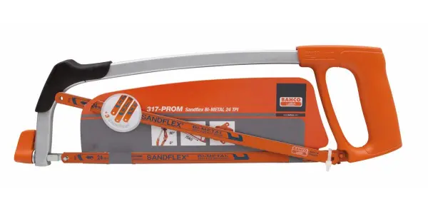 Bahco 317 Hacksaw Frame, 300mm with 4 Blades