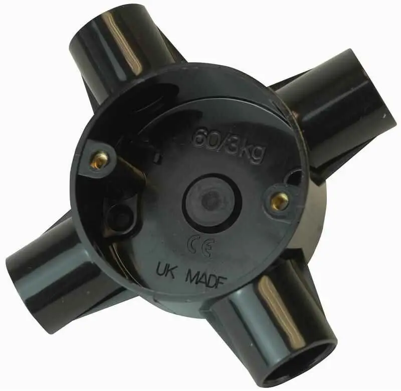 Boîte de jonction 4 voies PRO POWER pour système de 20mm, Noire