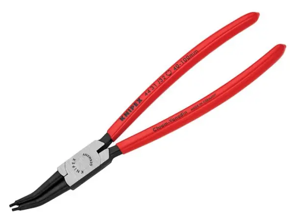 Knipex Pinze per Anelli Elastici a Punta Curvata 45°, 40-100mm, Acciaio Cromo-V