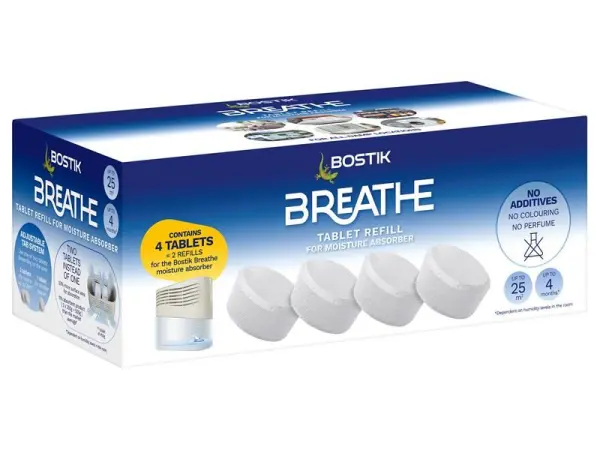 Bostik Breathe 詰め替え用除湿タブレット (4個入り)