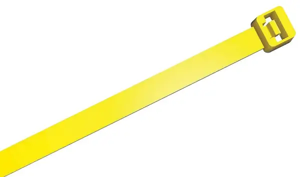 PARTEX Cable Ties, Pack of 100 - Yellow 300mm x 4.8mm