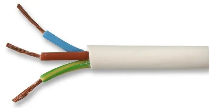 PRO ELEC 0.50mm² 2183Y 3-Core Mains Cable, 3A, White, 25m